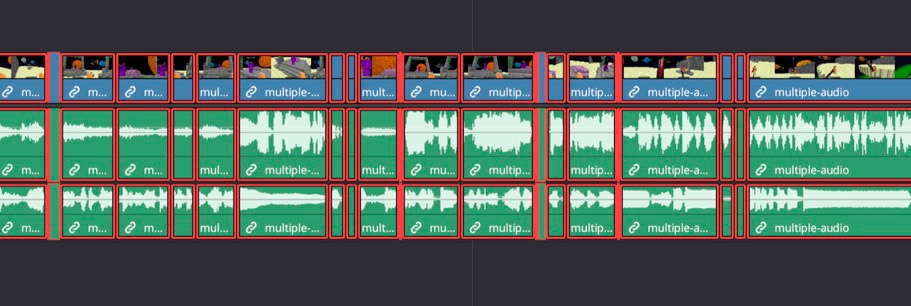 Fixed the audio tracks on the DaVinci Resolve timeline