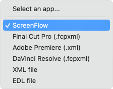 Auto delete silence for Final Cut Pro, Adobe Premiere, ScreenFlow, and DaVinci Resolve