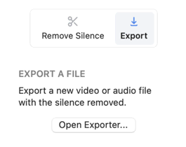 Export a new video or audio file